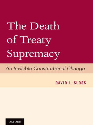 cover image of The Death of Treaty Supremacy
